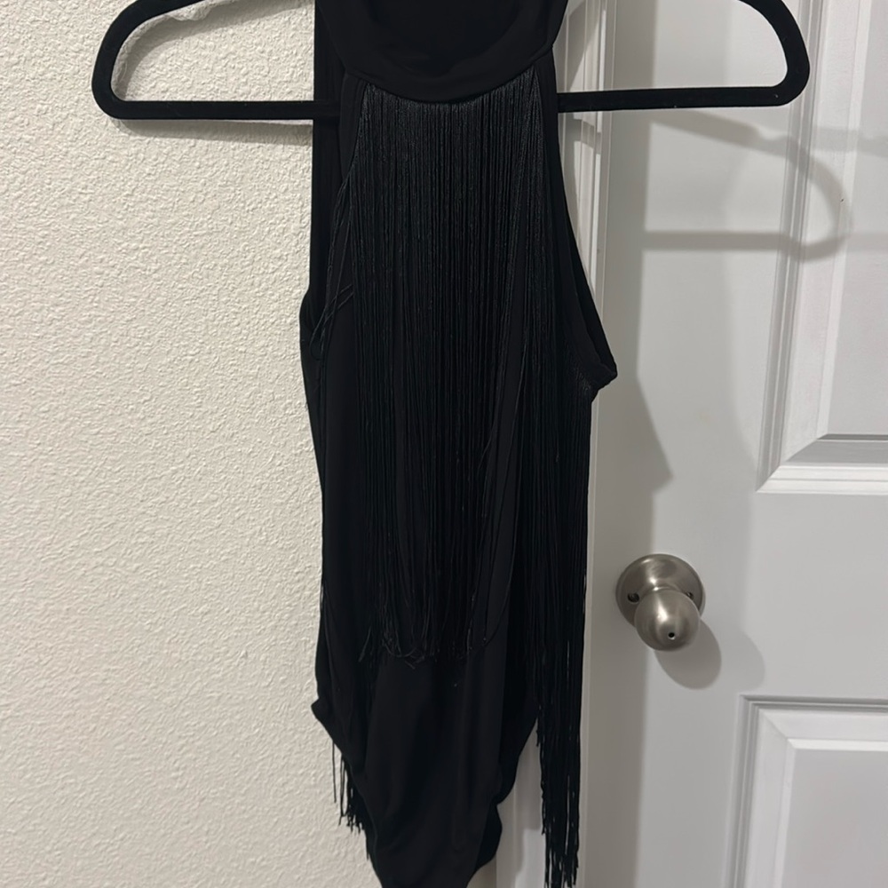 Women’s halter fringe bodysuit